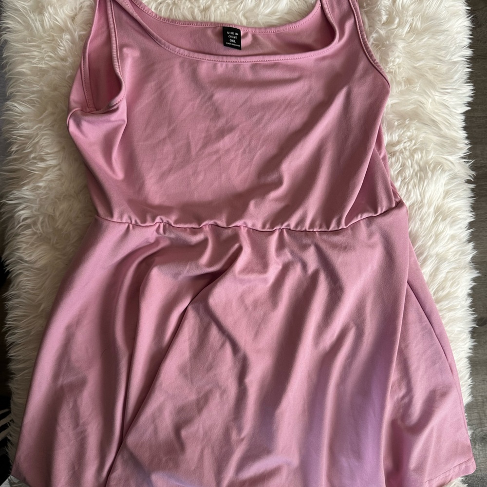 Pink Sleeveless workout dress